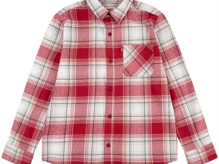 Levi s Plaid Flannel Pocket Skjorte Rhythmic Red Hot on Sale