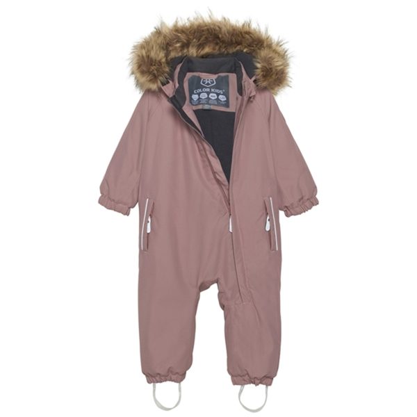 Color Kids Flyverdragt m. Faux Fur Burlwood Online Hot Sale