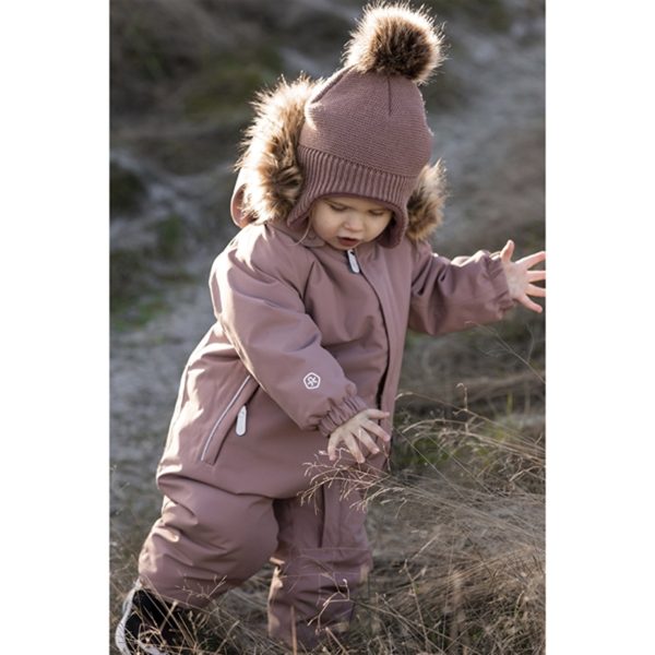 Color Kids Flyverdragt m. Faux Fur Burlwood Online Hot Sale